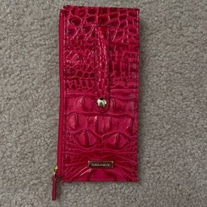 Brahmin Credit Card Wallet Sweetheart Ombre Melbourne Red